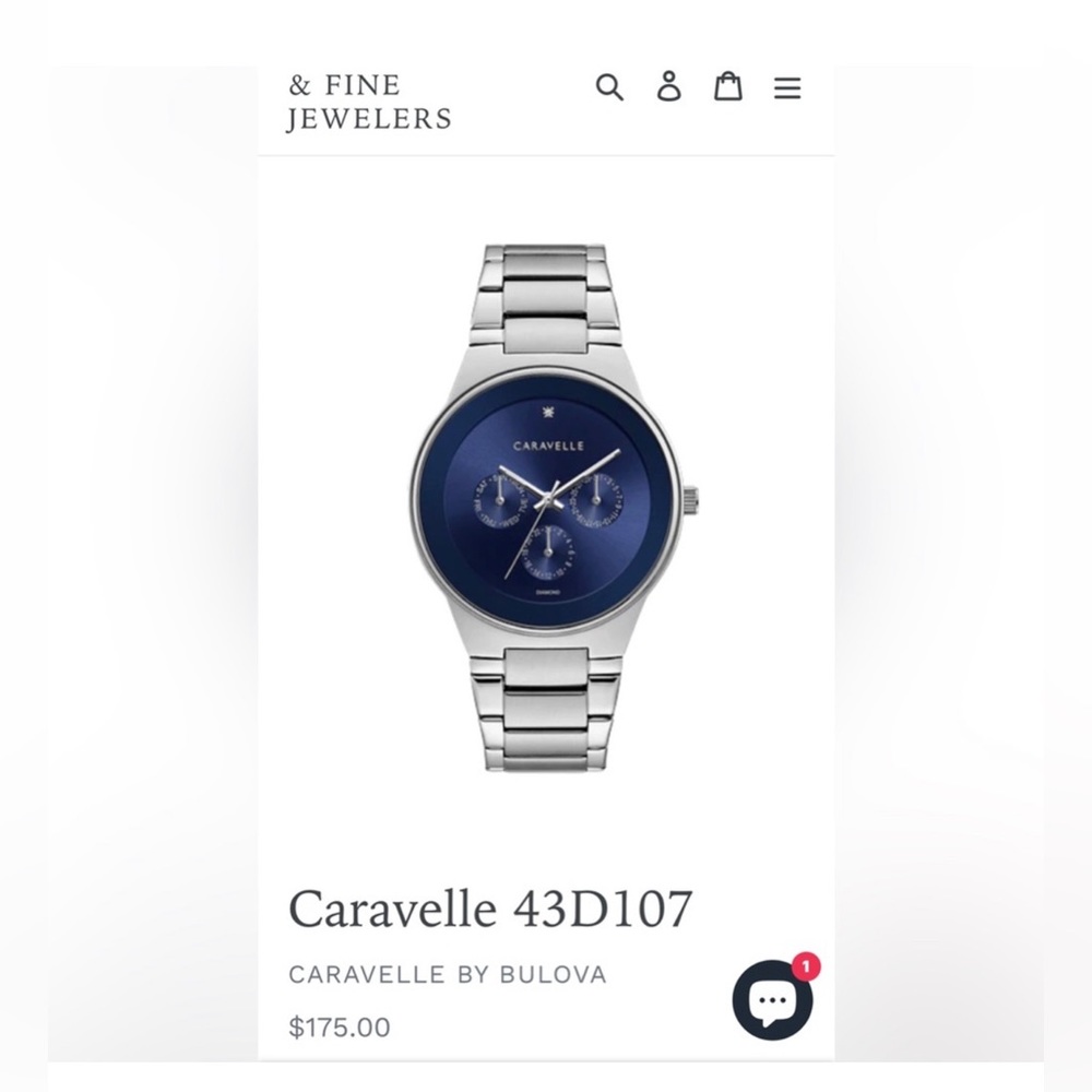 π₯π₯Caravelle Designed By Bulova Mens
Silver Tone Stainless Steel Bracelet Watch - Picture 4 of 4